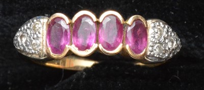Lot 83 - Ruby and diamond ring
