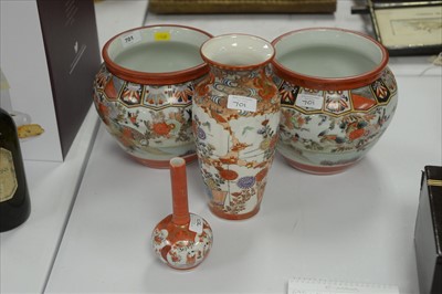 Lot 701 - Kutani planters and vase