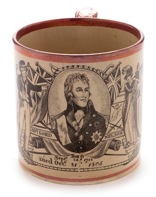 Lot 584 - Sunderland pottery Lord Nelson mug