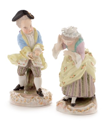Lot 596 - Pair of Sitzendorf figures