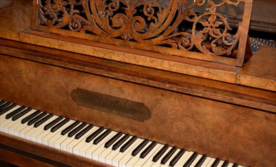 Lot 1000 - Bluthner: a Victorian walnut baby grand piano.