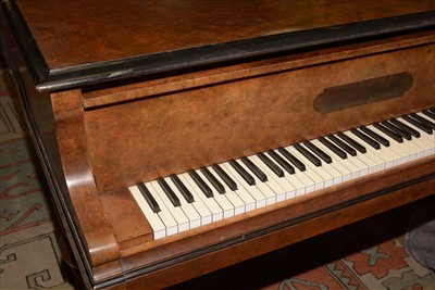 Lot 1000 - Bluthner: a Victorian walnut baby grand piano.