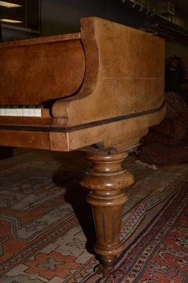 Lot 1000 - Bluthner: a Victorian walnut baby grand piano.