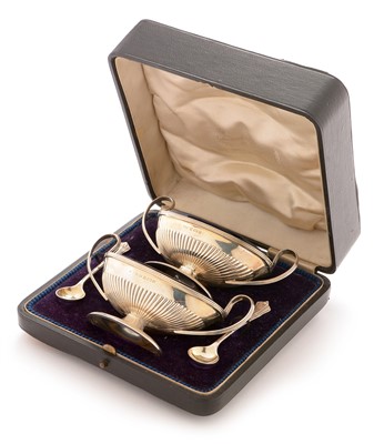 Lot 308 - A pair of silver table salts