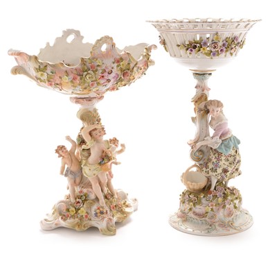 Lot 597 - Two Sitzendorf centrepieces