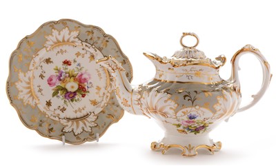 Lot 527 - Ridgway Teapot cover and stand