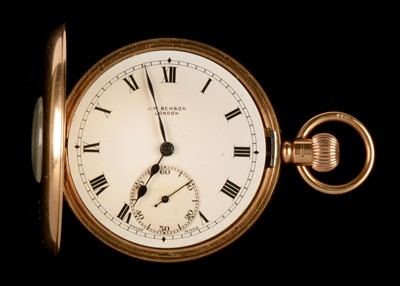 Lot 36 - 9ct gold pocket watch by Benson