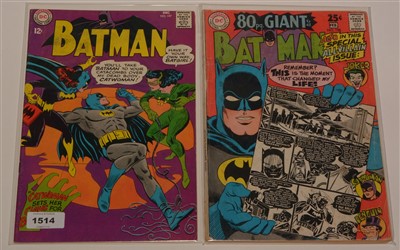 Lot 100 - Batman No's. 186, 187, 188, 197 and 198.