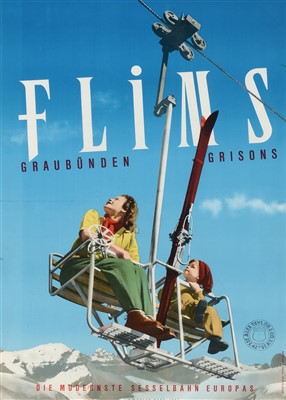 Lot 989 - Ski poster "Flims"