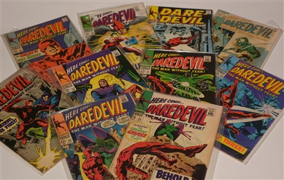 Lot 1185 - Daredevil No's 33, 34, 35, 36, 37, 39, 40, 41, 44 and 49