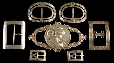 Lot 329 - Silver buckles