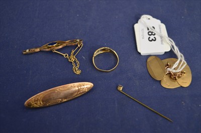 Lot 283 - Gold jewellery