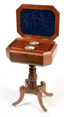 Lot 1203 - A late Regency mahogany teapoy
