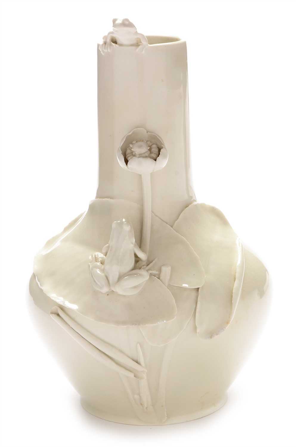 Lot 613 - Royal Copenhagen vase in white.