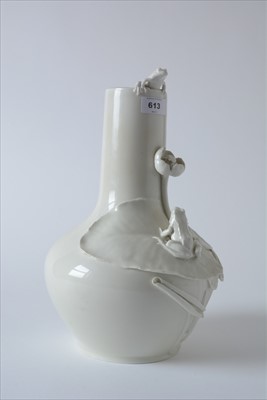 Lot 613 - Royal Copenhagen vase in white.