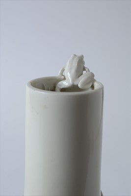 Lot 613 - Royal Copenhagen vase in white.