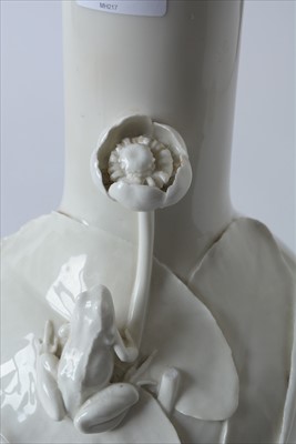 Lot 613 - Royal Copenhagen vase in white.
