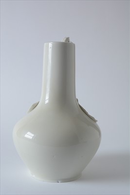 Lot 613 - Royal Copenhagen vase in white.
