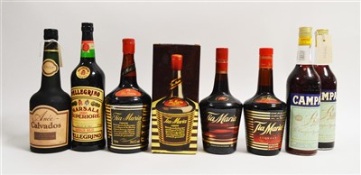 Lot 430 - Eight mixed liqueurs