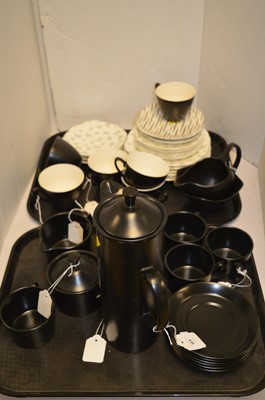 Lot 91 - Wedgwood Black glaze coffee service