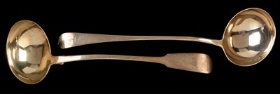 Lot 301 - Two Scottish silver ladles