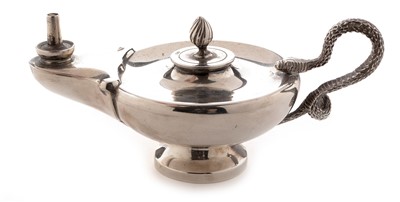 Lot 336 - Silver table lamp
