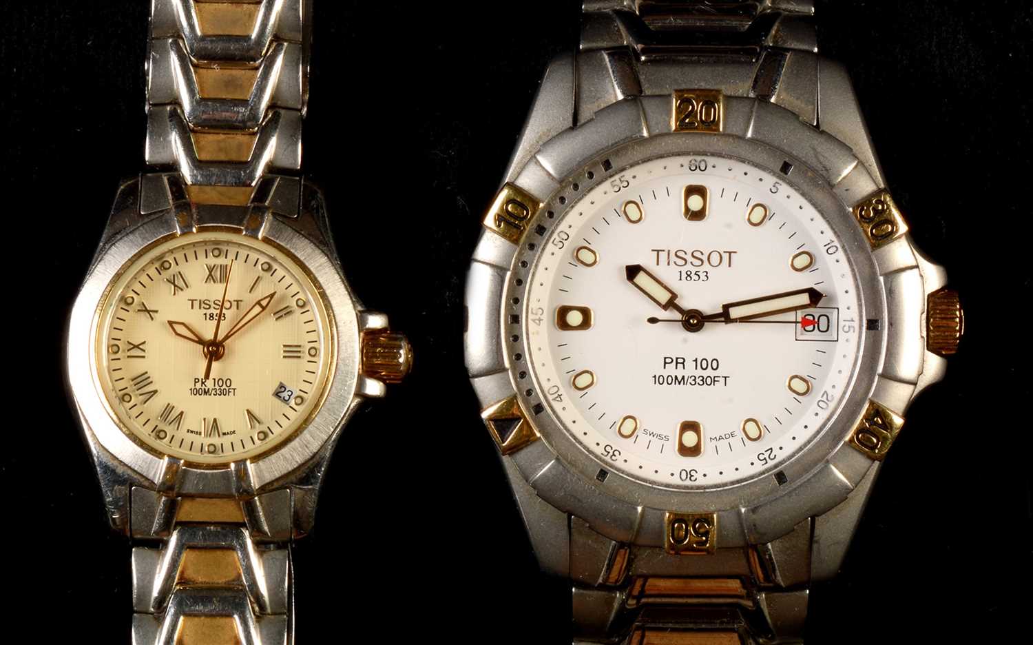 Lot 2 - Lady's and gent's Tissot watches.