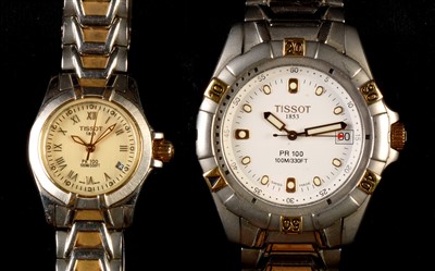 Lot 2 - Lady's and gent's Tissot watches.