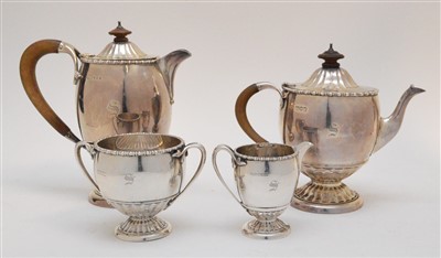 Lot 303 - Four piece silver tea service