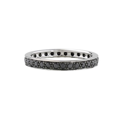 Lot 213 - Black diamond eternity ring
