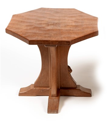 Lot 1155 - Mouseman: a Robert Thompson of Kilburn oak occasional table.
