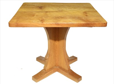 Lot 1147 - Mouseman: a Robert Thompson of Kilburn square dining table.
