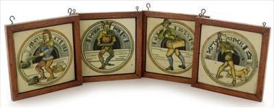 Lot 523 - Four Minton, Hollins & Co. tiles of the months