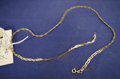 Lot 337 - Gold necklace and bracelet