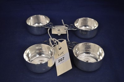Lot 207 - Four silver wine tasters