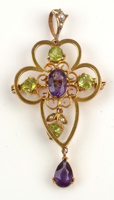Lot 209 - Suffragette pendant/brooch