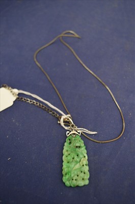 Lot 312 - Jadeite jade pendant
