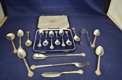 Lot 259 - Lindesfarne pattern silver cutlery