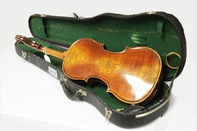 Lot 789 - A full size Violin with unusual purfling to back and sides
