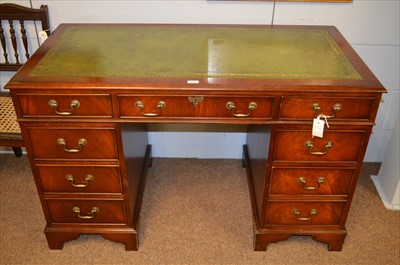 Lot 811 - Pedestal desk.