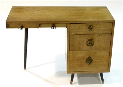 Lot 949 - 1950's teak desk.