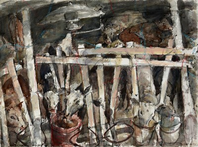 Lot 606 - Richard Hobson - watercolour.