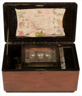 Lot 22 - Swiss cylinder music box