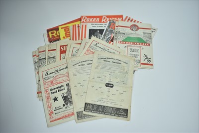 Lot 1077 - Sunderland football programmes