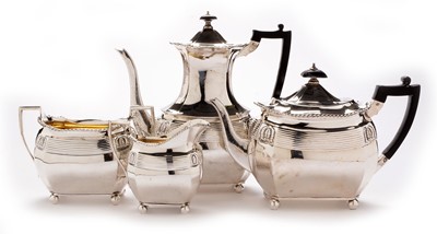 Lot 320 - Four piece silver tea service