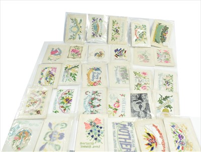 Lot 1141 - WWI silk postcards