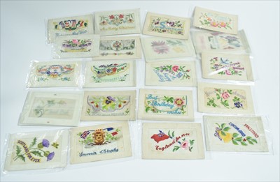 Lot 1142 - WWI silk postcards