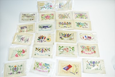 Lot 1143 - WWI silk postcards