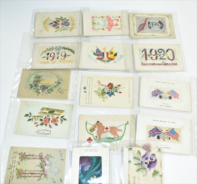 Lot 1145 - WWI silk postcards