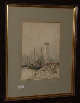 Lot 1033 - Victor Noble Rainbird - watercolour.